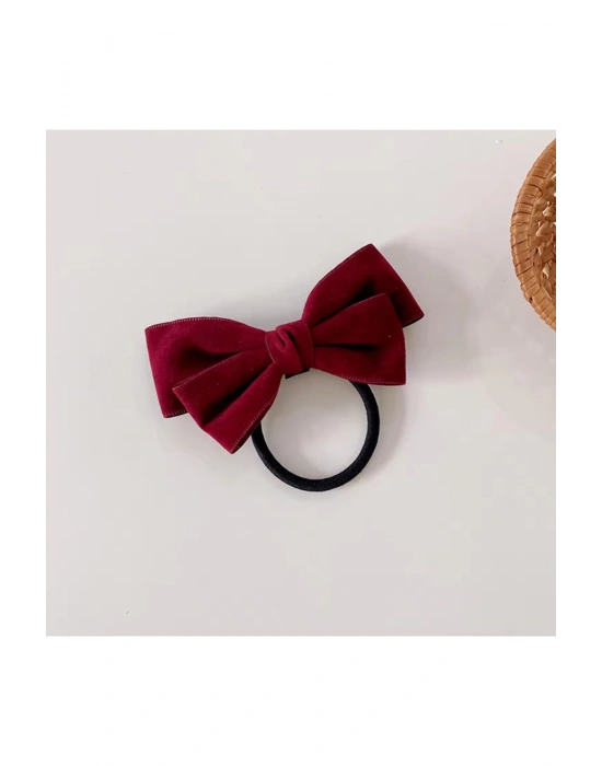 Vintage Lastikli Kadife Fiyonk Toka