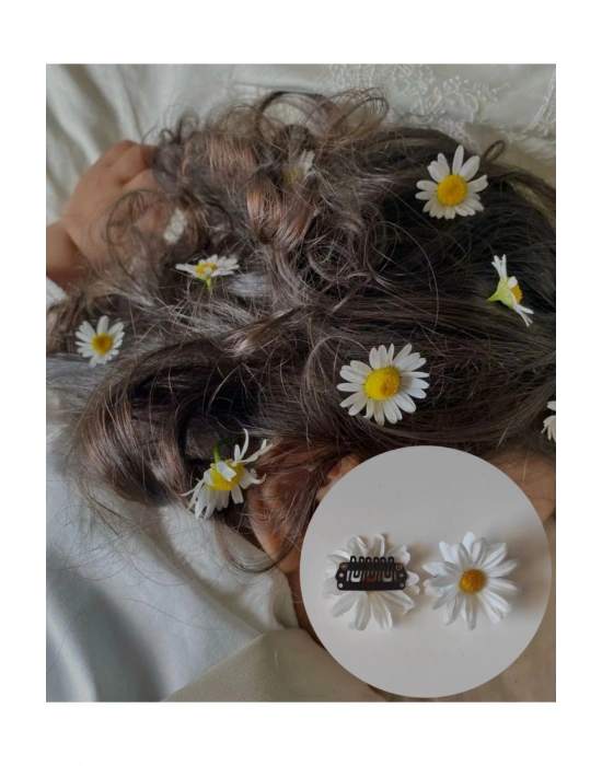 Papatya 6 Adet Çıtçıt Bebek Klipsi Saçsız Bebek Tokası Yenidoğan Tokası