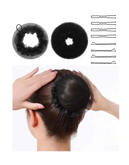 Kadın Saç Filesi Firkete Tel Toka Topuz Süngeri Seti