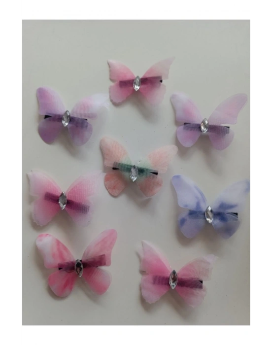 Lily Kız Çocuk 3 Adet Taşlı Kelebek Pens Toka