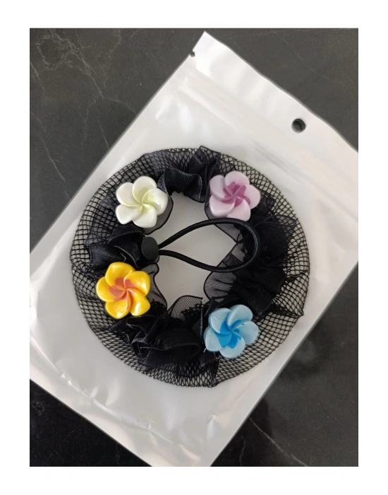 Çocuk Ayarlamalı Figürlü File Toka Bale Tokası Balerin Tokası Topuz Tokası