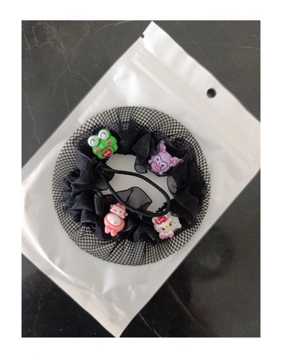 Çocuk Ayarlamalı Figürlü File Toka Bale Tokası Balerin Tokası Topuz Tokası