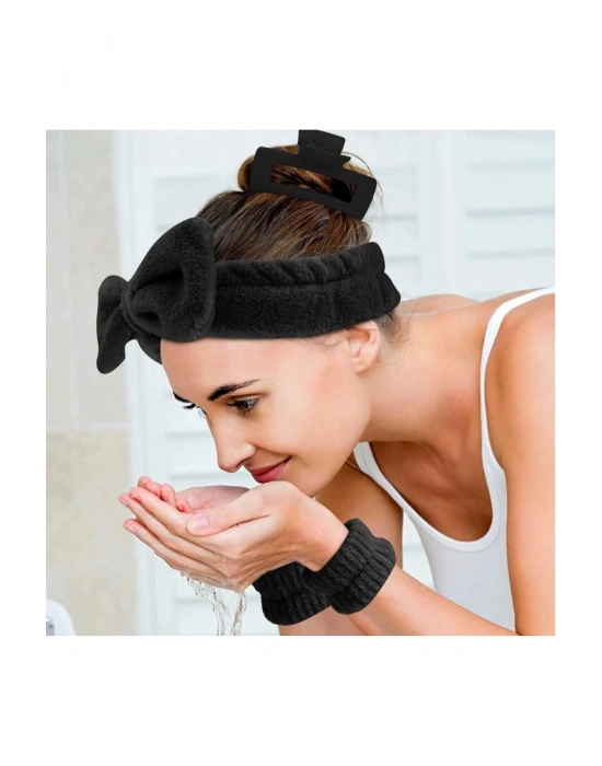 Yüz Yıkama Cilt Bakımı ve Spa Yaparken Kullanılan Bandana ve Bileklik Yüz Yıkama Bandı