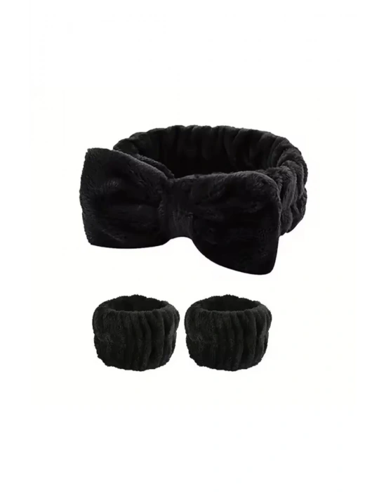 Yüz Yıkama Cilt Bakımı ve Spa Yaparken Kullanılan Bandana ve Bileklik Yüz Yıkama Bandı