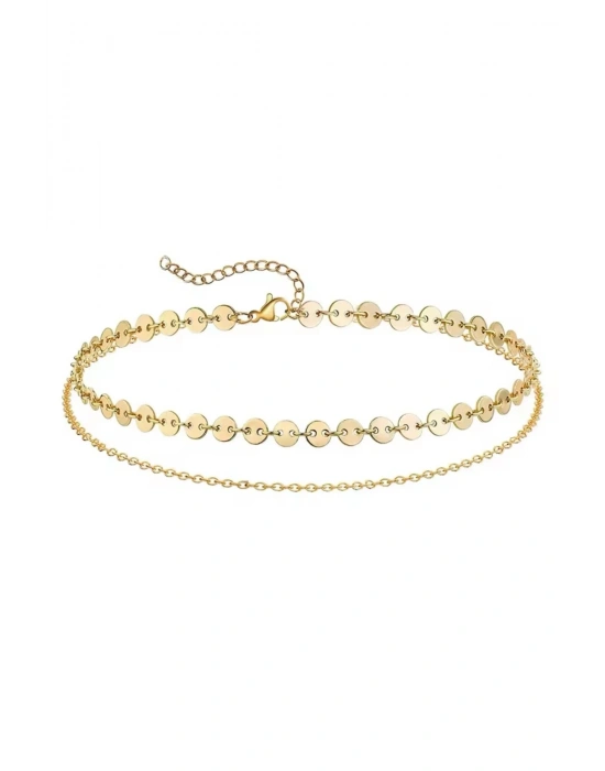 Çift Zincirli Halka Model Halhal (Altın)