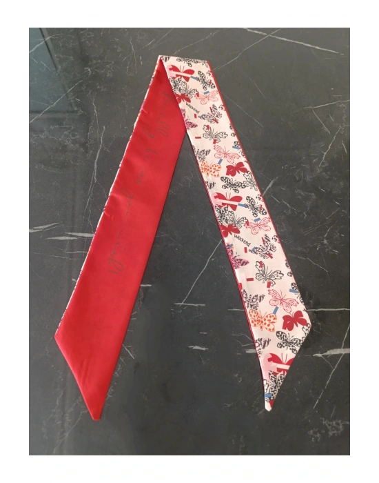 Fular Saç Bandanası Çift Taraflı Kumaş Bandana Yazlık Saç Bandı