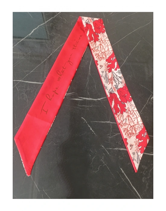 Fular Saç Bandanası Çift Taraflı Kumaş Bandana Yazlık Saç Bandı