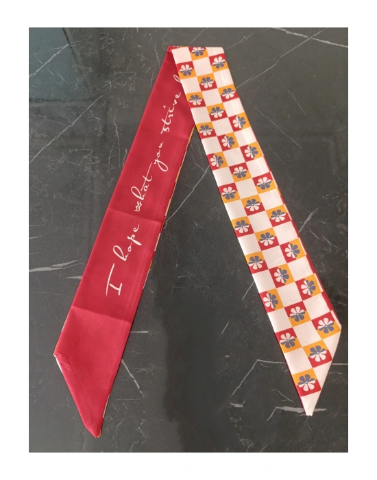 Fular Saç Bandanası Çift Taraflı Kumaş Bandana Yazlık Saç Bandı