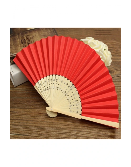 Kadın 1 Adet Düz Beyaz Renk Yelpaze Gelin Yelpazesi Nikah Yelpazesi Özel Gün Yelpazesi