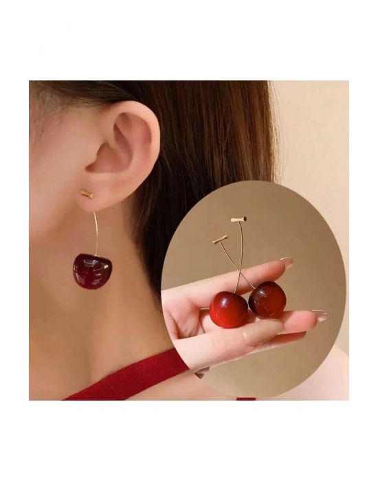 Kadın Cherry Küpe (kırmızı)