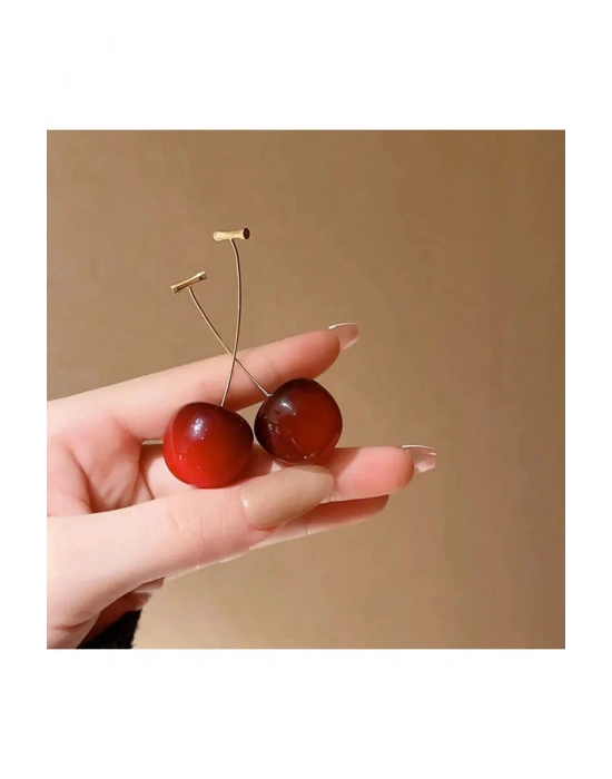 Kadın Cherry Küpe (kırmızı)