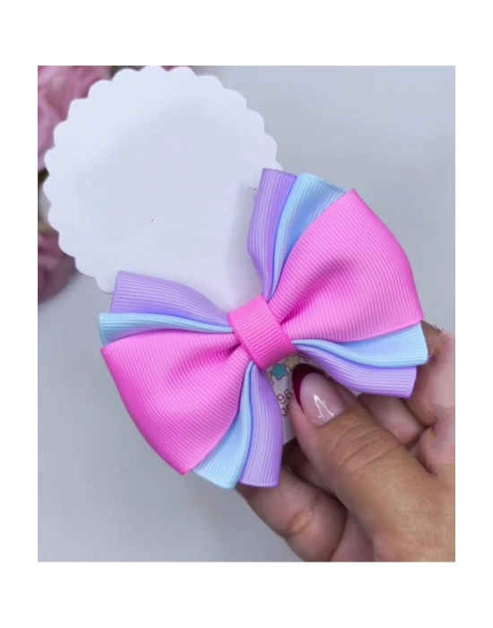 Kız Çocuk Tekli Rengarenk Kurdele Pens Toka