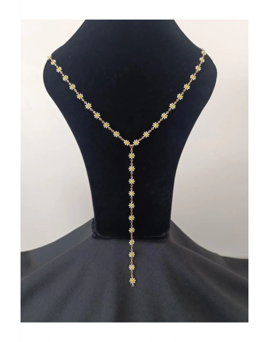 Papatya Model Y Kolye (Altın)