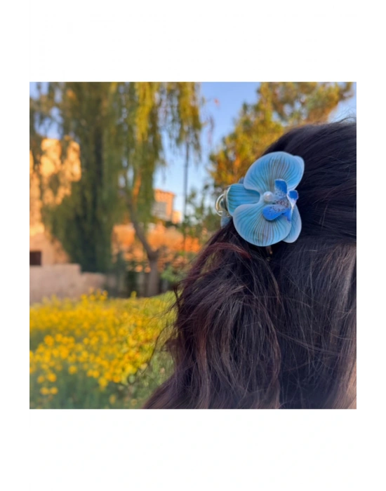 Pastel rengi büyük mandal saç tokası