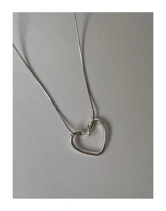 Trend Kalp Düğüm Kolye Hediye (silver)