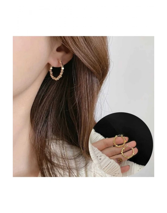 Vintage Gold Square Küpe (Altın)