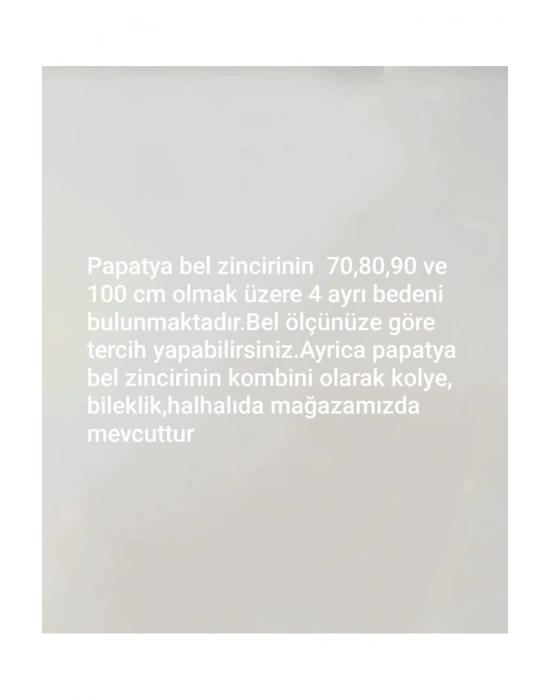 Vintage Papatya Bel Zinciri (Krem-Sarı)