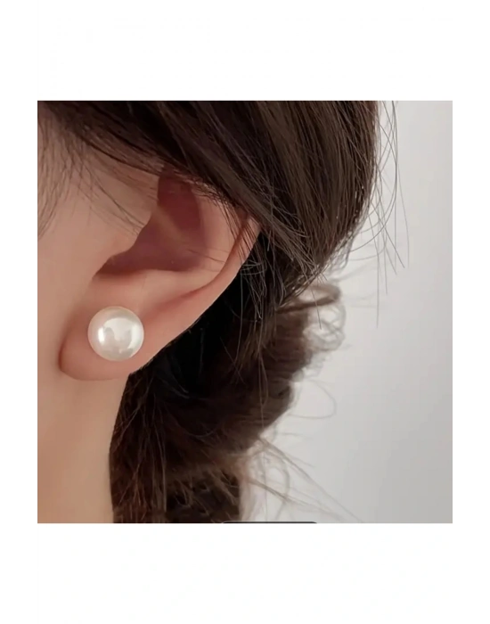 Yassı İncili Küpe