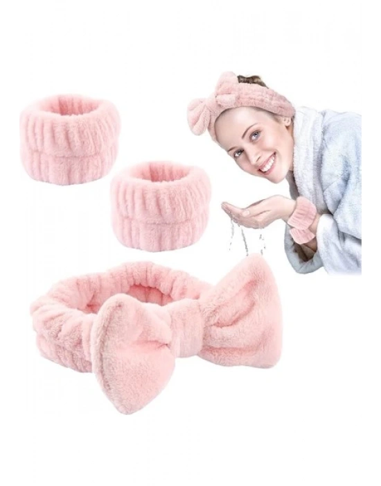 Yüz Yıkama Cilt Bakımı ve Spa Yaparken Kullanılan Taç ve Bileklik Yüz Yıkama Tacı