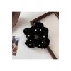 Vintage Incili Kadife Scrunchie