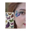 Vintage Kelebek Model Yüz Süsleme Kağıdı Yapışkanlı Sticker Tatoo Dövme