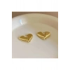 Kadın  Kalp Model Gold Küpe