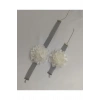 Vintage 8 Cm Ekru Renk Gül Kolye Ve Bileklik Seti