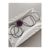 Vintage Bağcıklı Minimal Çiçek Choker Kolye İpli Çiçek Choker Kolye