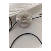 Vintage Bağcıklı Minimal Çiçek Choker Kolye İpli Çiçek Choker Kolye