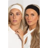 Kadın 2li Pamuklu Siyah-Beyaz Esnek Bandana Saç Bandı Seti