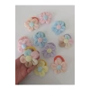 3 Adet Lastikli Pofuduk Çiçek Toka