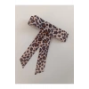 Minimal Leopar Desenli Kadife Otomatik Klipsli Toka