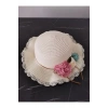 Lily Kız Çocuk 3-6 Yaş Uyumlu Hasır Şapka Çap 53 cm