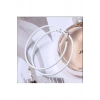 Kadın 5 cm Halka Model Küpe (Beyaz)