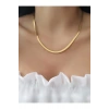 Kadın Yüksek Kalite Çelik Italyan Zincir Kolye (altın)
