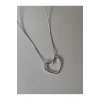 Trend Kalp Düğüm Kolye Hediye (silver)