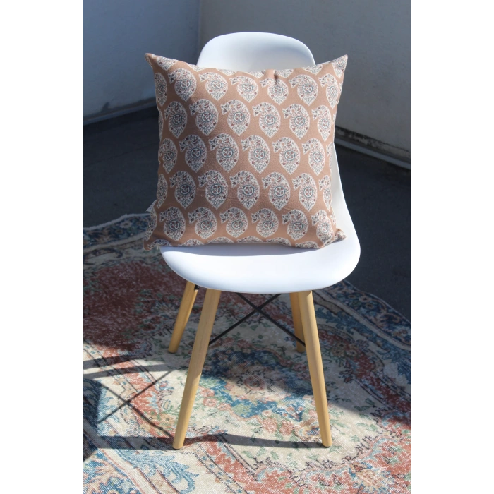 Rumi Keten Kırlent Kılıfı