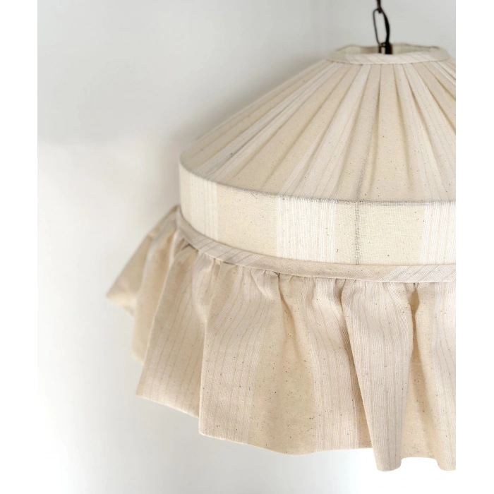 Çizgili Keten Tavan Aydınlatması