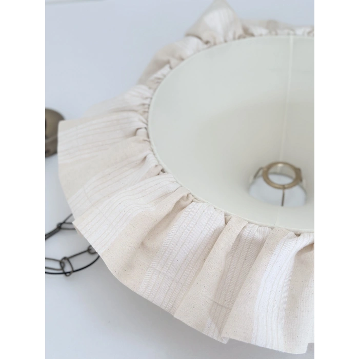 Çizgili Keten Tavan Aydınlatması