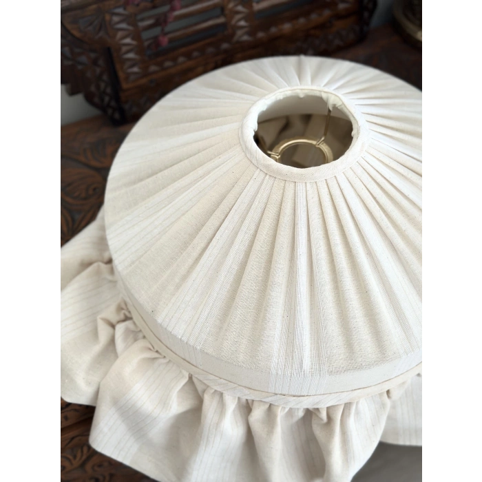 Çizgili Keten Tavan Aydınlatması