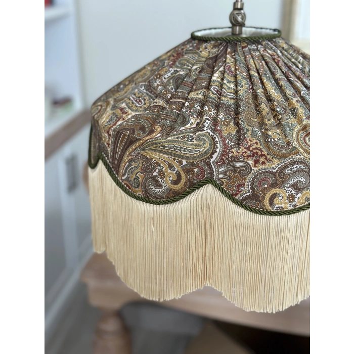ETRO HARDAL KAHVE İPEK SATEN LAMBADER