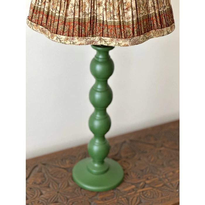 Venice Ahşap Abajur Yeşil