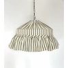 Haki Çizgili Keten Tavan Aydınlatması