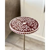 Bordo Shiraz Sedef Kakma Kahve Sehpası