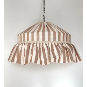 Kiremit Çizgili Keten Tavan Aydınlatması