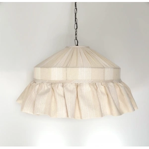 Çizgili Keten Tavan Aydınlatması