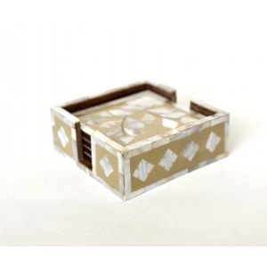 Pira Coaster Set Bej
