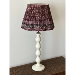 Venice Ahşap Abajur Krem