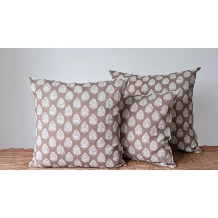 Acı Kahve Tashni Keten Kırlent Kılıfı