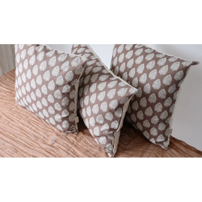 Acı Kahve Tashni Keten Kırlent Kılıfı